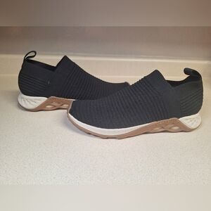 Merrell Black and Brown Slip-On Sneakers with Knit Upper